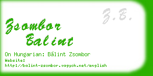 zsombor balint business card