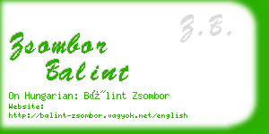 zsombor balint business card